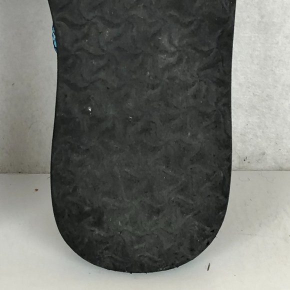 Teva Women's Size 8 Olowahu Blue White Open Toe Strappy Vegan Slip On Sandals - Picture 10 of 12